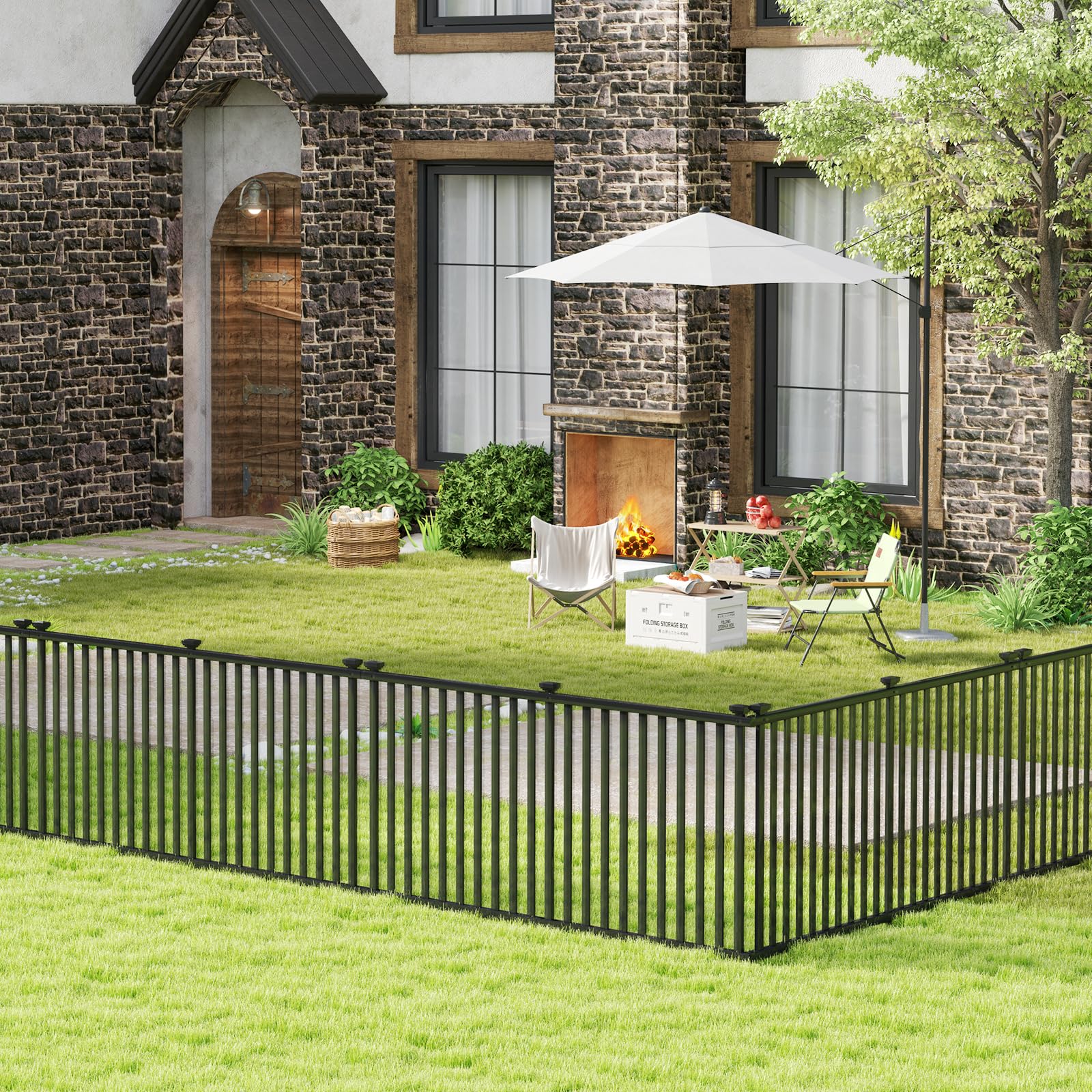 Amazon.com : S AFSTAR PVC Fence Panels, 80